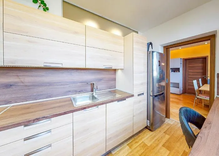 Novy V Ostrave U Misky S Akvariem A Vyhledem Z Balkonu Na Beskydy *